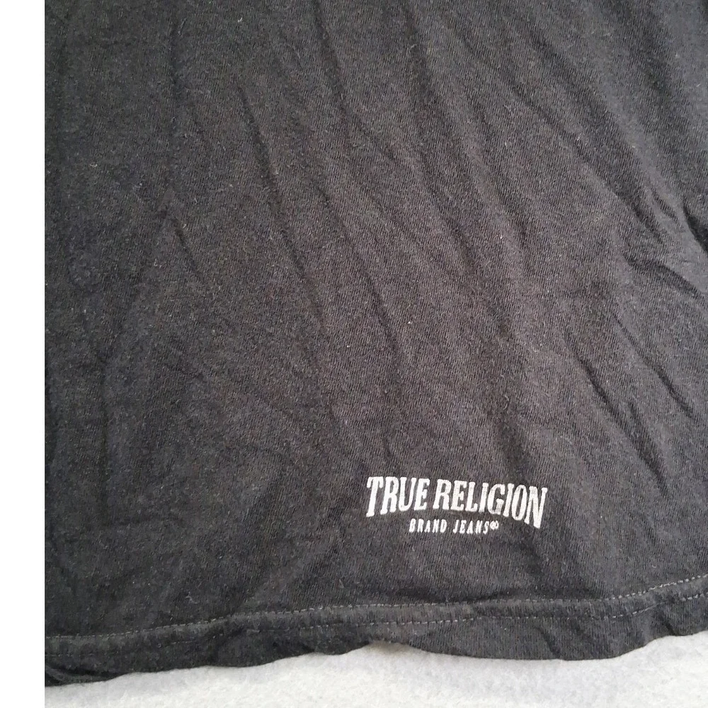 True‎ Religion T-Shirt Extra Large Black Cotton Short Sleeve Horseshoe Logo XL